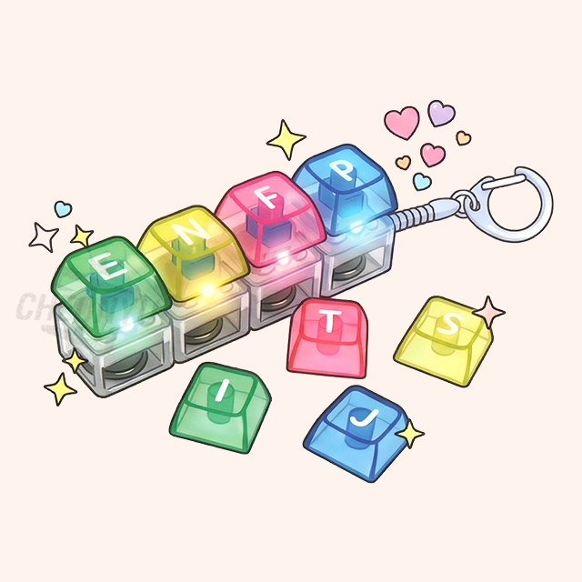 MBTI Light Keycap Keyring
