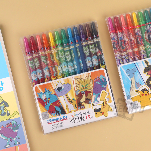 Pokemon 12-Color Colored Pencils, Random