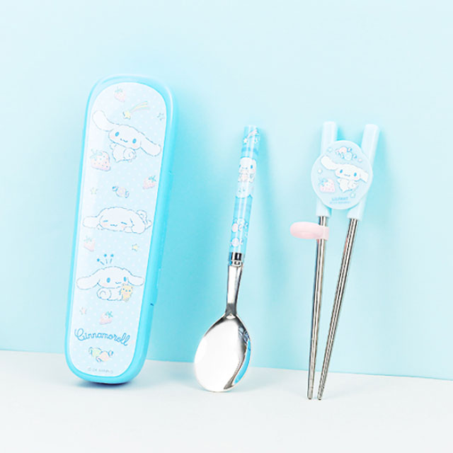 Cinnamoroll Stainless Steel Spoon & Glide-Case Chopsticks Set (Step 2)