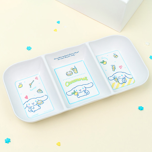 Cinnamoroll Easy-Stack Durable 3-Section Side Dish Plate