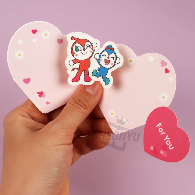 Anpanman Dokinchan & Kokinchan Heart Multi-Purpose 3D Mini Card