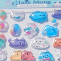 Glassmong 3D Bubble Puffy Stickers