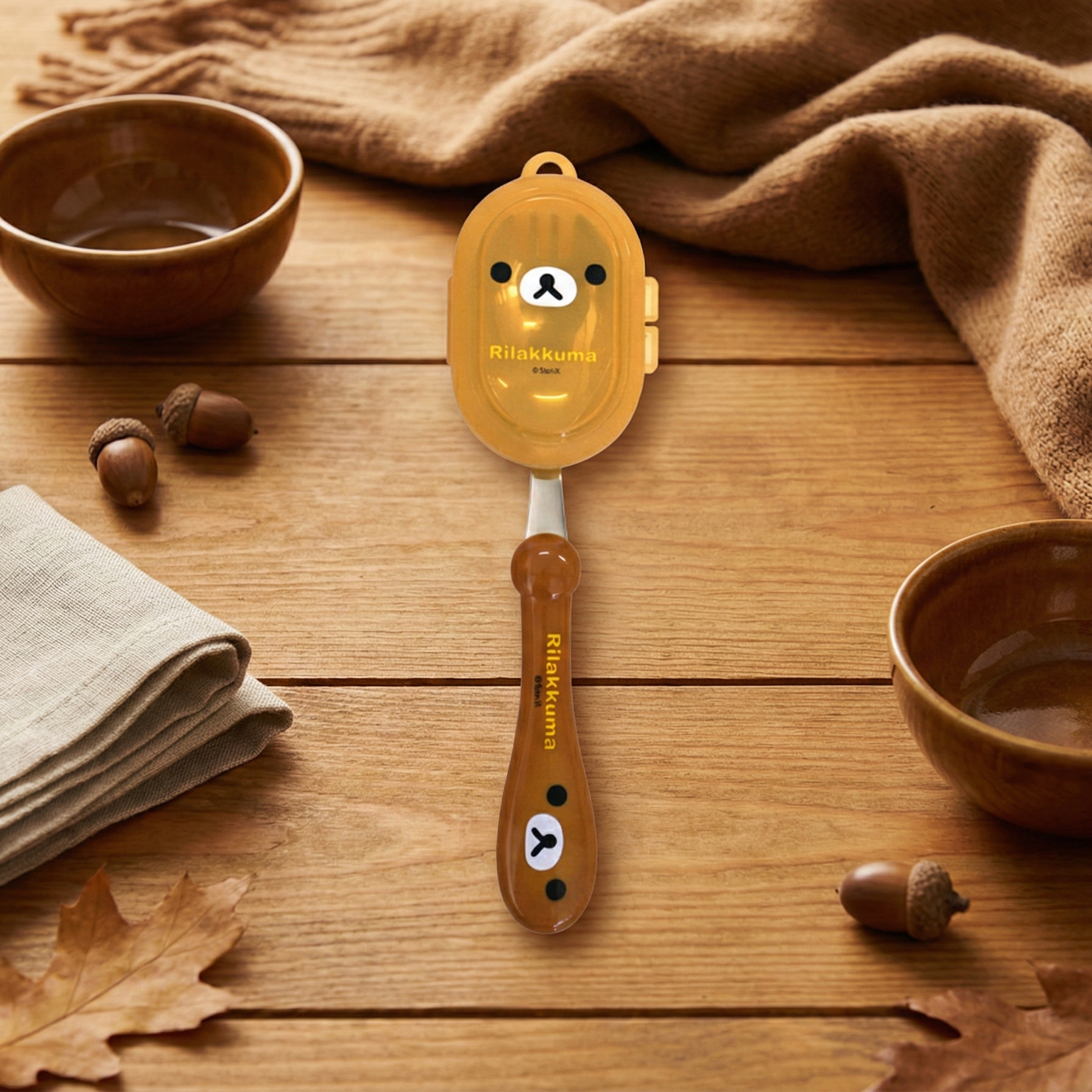 리락쿠마 얼굴 편한 스푼 (브라운)