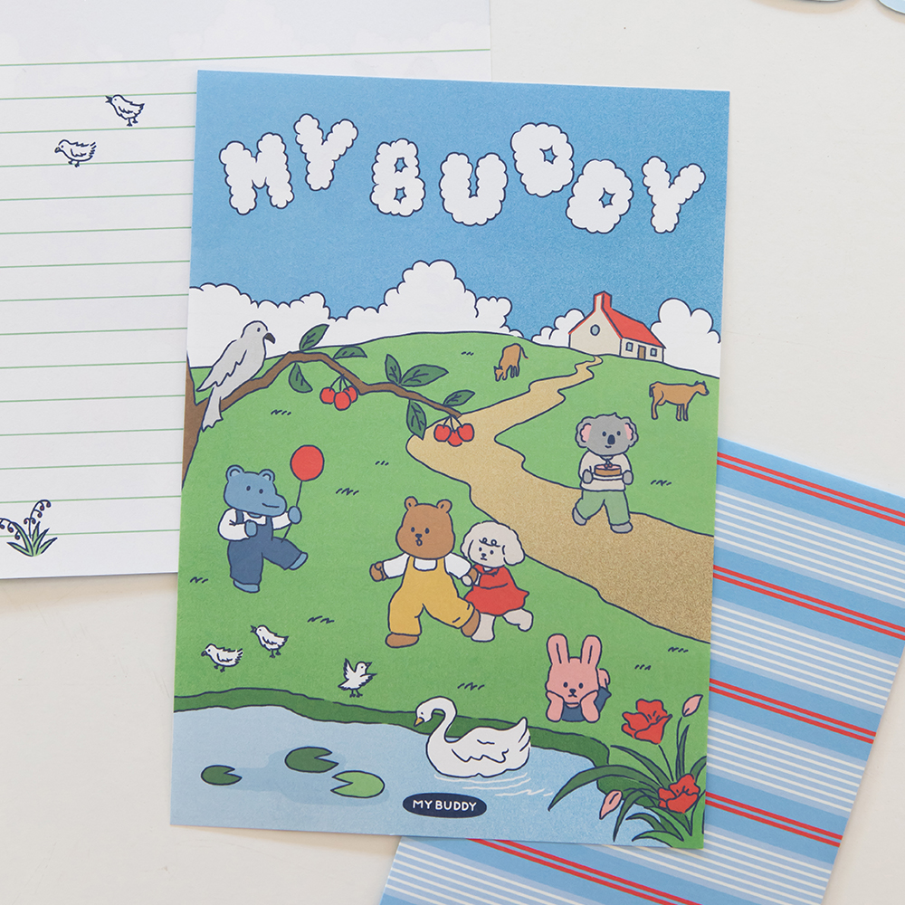 My Buddy Shaped Letter Paper 01–02