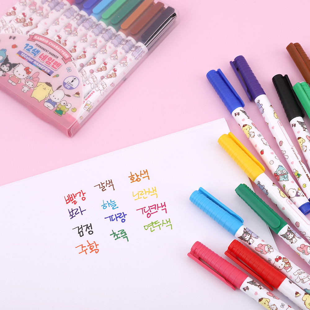 Sanrio Characters 12-Color Name Pen