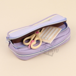 E-RiNUBGAE 2-pocket Large-capacity pencil case, Random
