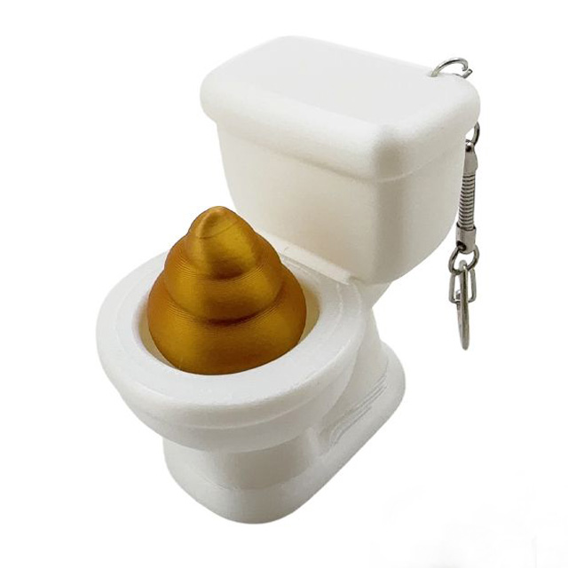 Toilet Fidget Clicker Keychain