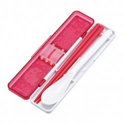 Hello Kitty Old School Noisy-Free Spoon & Chopsticks Set 18cm