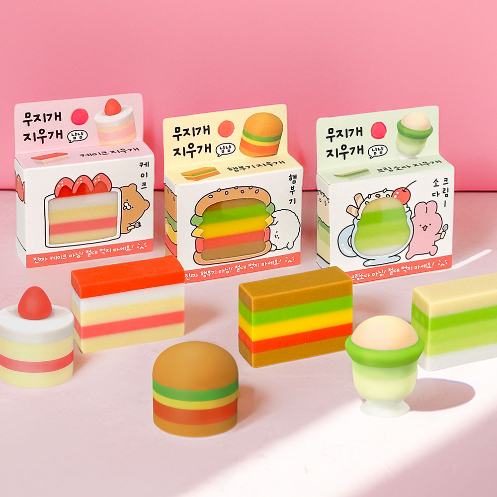 Yum Yum Rainbow Eraser,30pcs