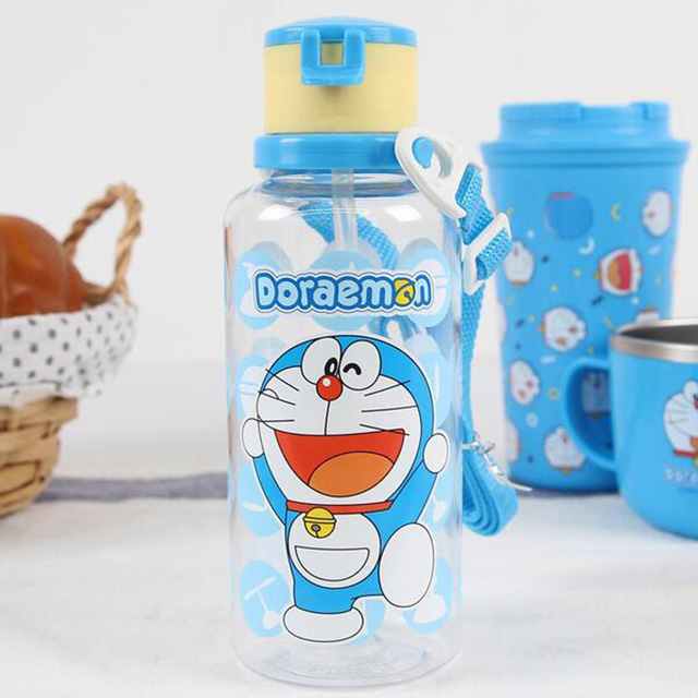 Doraemon straw strap watter bottle 380ml