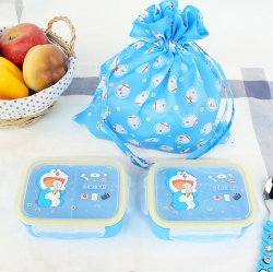 Doraemon lunch box-2 with bag set
