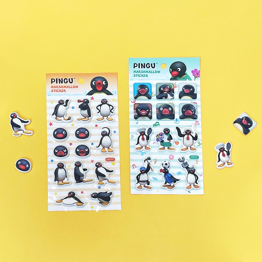 Pingu Marshmallow Sticker