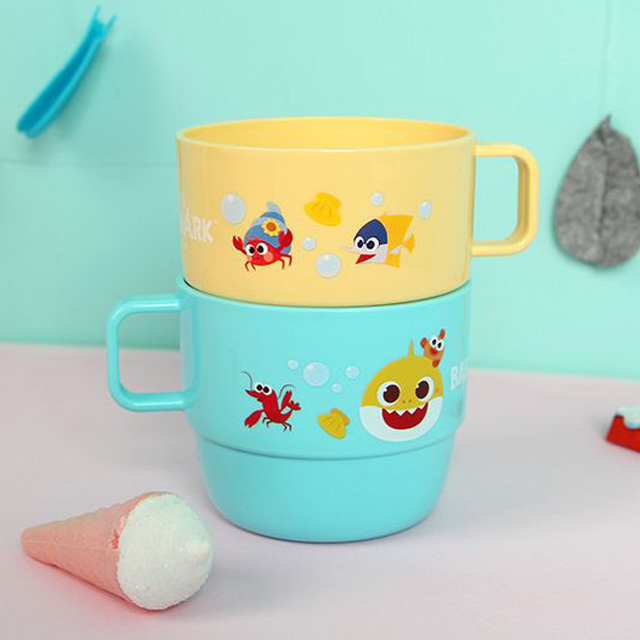 Baby shark simple cup with handle-2p