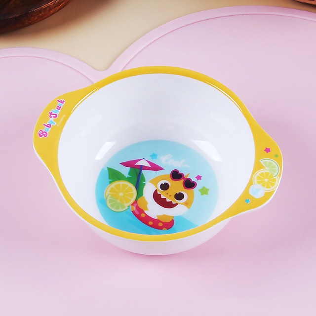Baby shark melamine bowl with handles