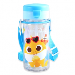 Baby shark non-spill straw bottle