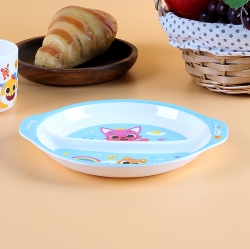 Pinkfong melamine two divided plate