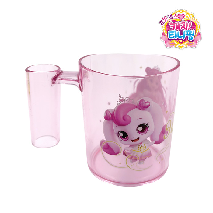 Princess Catch Teenieping Heartping Tooth Cup with Toothbrush Holder