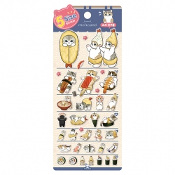 mofusand 5-Size Sticker Sushi Friends