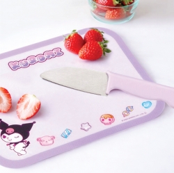 Kuromi Kids Cutting Board & Stainless Steel Round Safety Knife Set