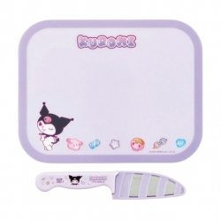 Kuromi Kids Cutting Board & Stainless Steel Round Safety Knife Set