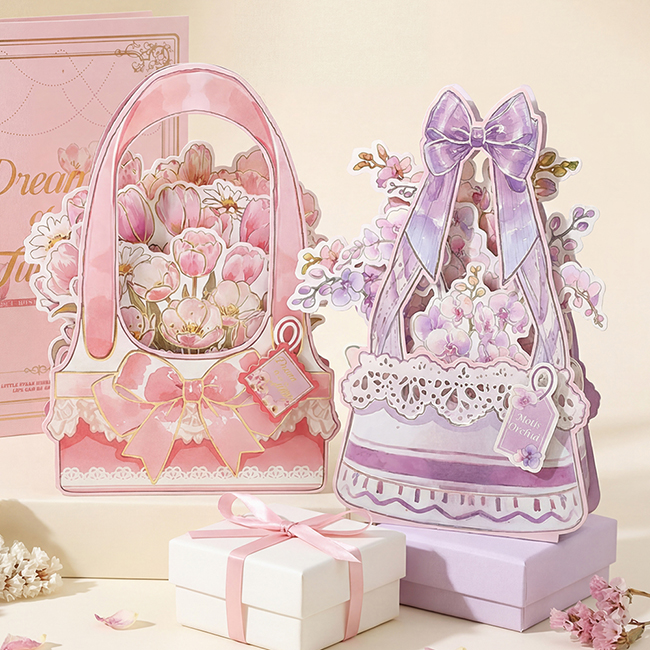 Flower Basket 3D Pop-Up Card
