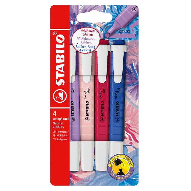 Swing Cool Pastel Wildflower Highlighter 4-Color Set