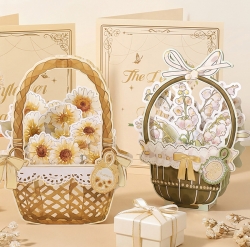 Flower Basket 3D Pop-Up Card