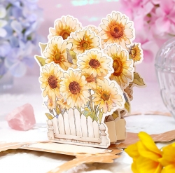 Flower Basket 3D Pop-Up Card