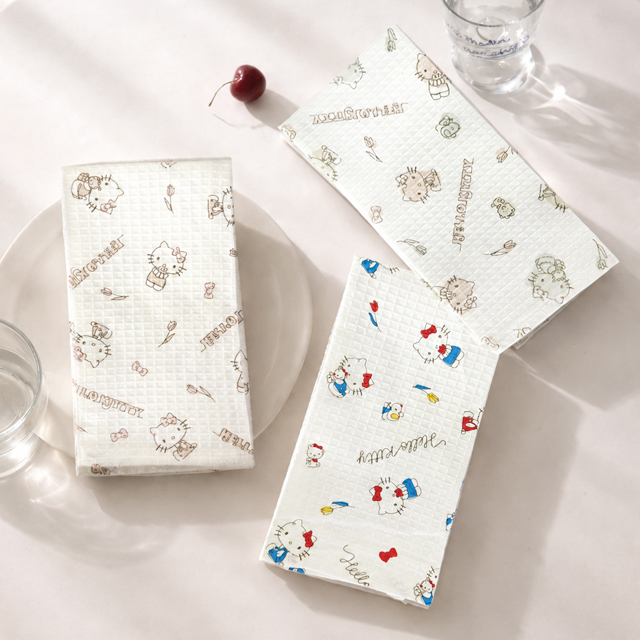 Hello Kitty Waffle Dishcloth 3pcs