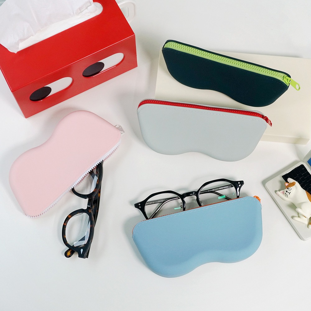 Silicone waterproof glasses sunglasses multipurpose storage case