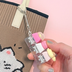 Cute DIY 3-Key Keyboard Keyring Kit, 8pcs