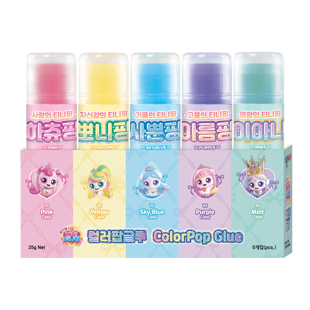 Catch! Teenieping Color Pop Glue Stick 25g 5pcs