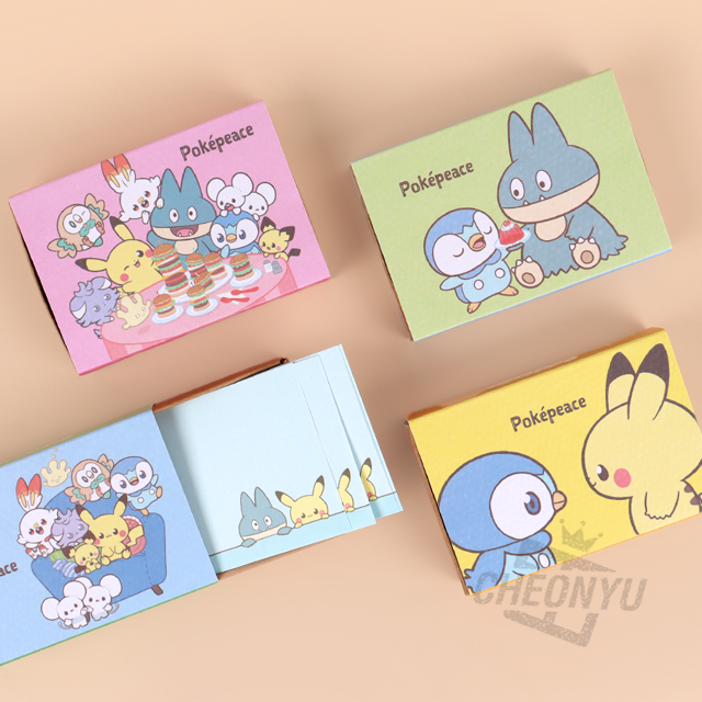 Pokemon Pokepeace Memo Pad, 24pcs