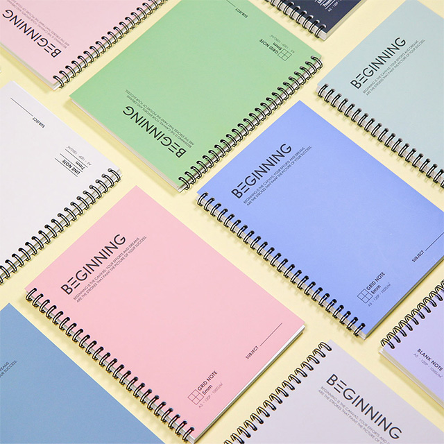 Beginning Twin Ring Notebook A5_grid