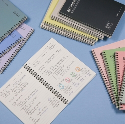 Beginning Twin Ring Notebook A5_grid