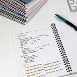 Beginning Twin Ring Notebook A5_grid