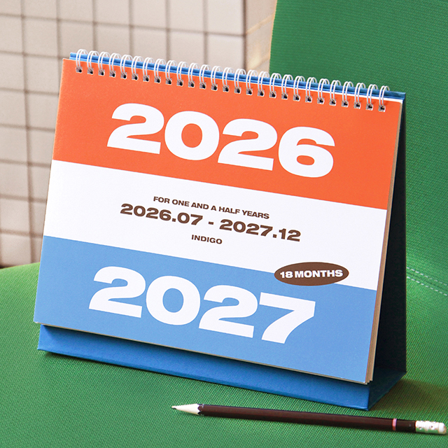 (26-27) Gi-Bon 18months Desk Calendar