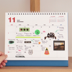 (26-27) Gi-Bon 18months Desk Calendar