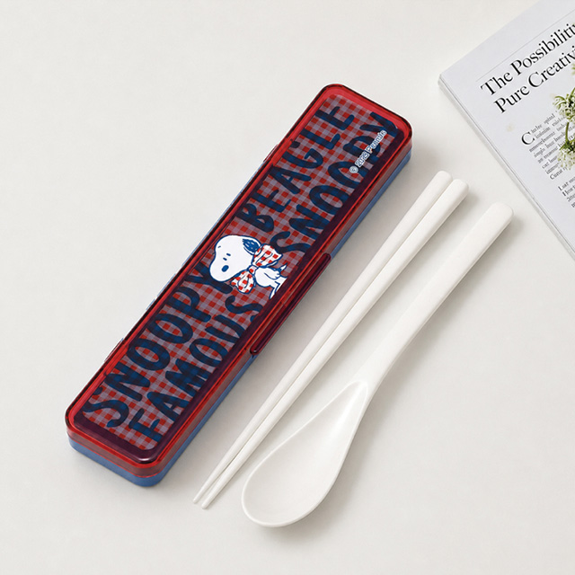 Snoopy Check Logo Noise-Reduction Combo Set 18cm