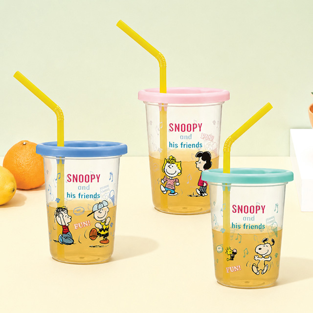 Snoopy Fun Friends Straw Tumbler 3P Set 230ml