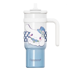 Cinnamoroll Large Capacity Two-Tone Tumbler_White Blue