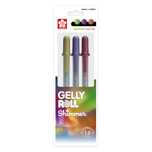 Gelly Roll Shimmer(1.0mm), 3 Piece Set B