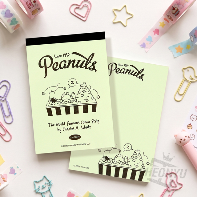 Snoopy Mini Memo - Popcorn