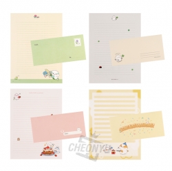 Long-tailed tit Happy Letter Paper, Random