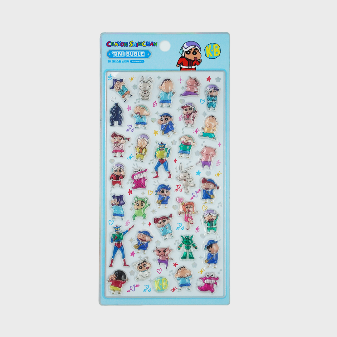 3D Crystal Sticker Shin-chan, Shiro and His Family