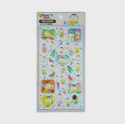 3D Crystal Sticker Shin-chan, Shiro and His Family
