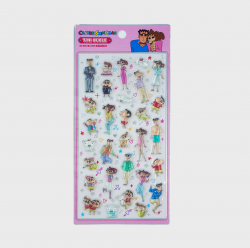 3D Crystal Sticker Shin-chan, Shiro and His Family