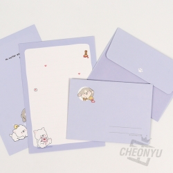 E-rinubgae Petit Letter Paper with Envelop Set, Random