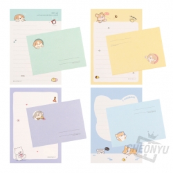 E-rinubgae Petit Letter Paper with Envelop Set, Random