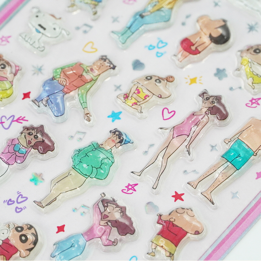 3D Tiny Bubble Mini Sticker Crayon Shin-chan